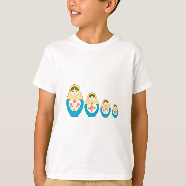 Matryoshka Russian Nesting Dolls T-Shirt (Front)