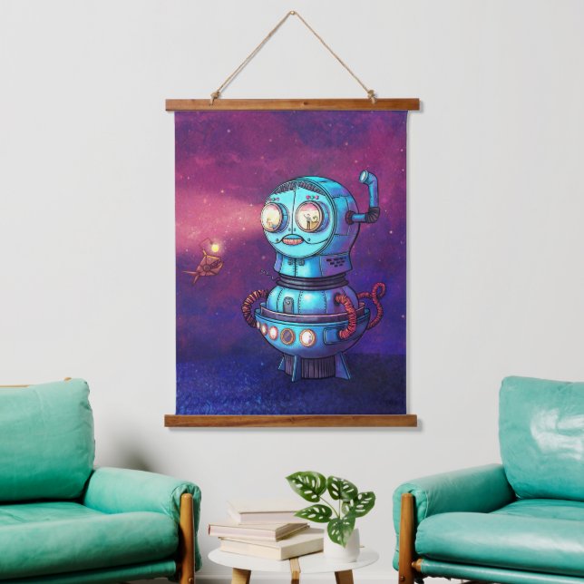 Matryoshka Submarine Robot Hanging Tapestry (Living Room)