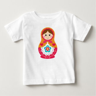 Matryoshka Tshirt - Red and Orange