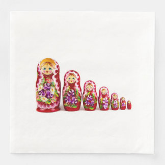 Matryoshka Wooden Culture Symbol - Russian Napkin