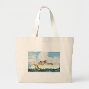 Matson Liner to Hawaii Large Tote Bag