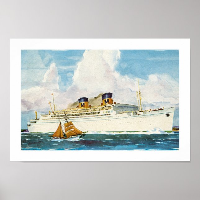 Matson Liner to Hawaii Poster (Front)