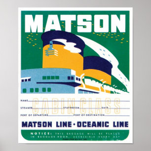 Matson Oceanic Line Poster