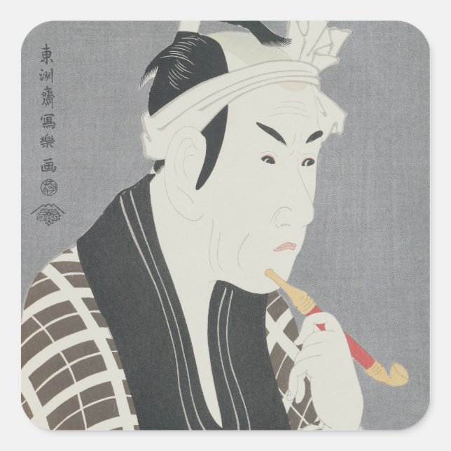 Matsumo Koshiro IV in the Role of Gorebei Square Sticker (Front)