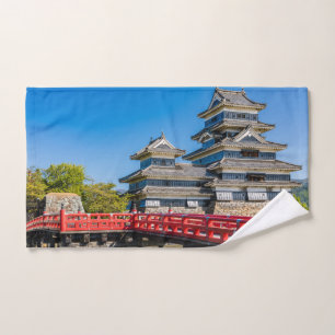 Matsumoto castle and bridge bath towel set