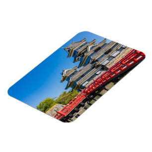 Matsumoto castle and bridge magnet