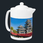 Matsumoto castle and bridge teapot<br><div class="desc">Matsumoto Castle,  in Matsumoto city in Nagano Prefecture,  is among Japan's oldest and most beautiful castles and along with Hikone Castle,  Himeji Castle and Inuyama Castle,  is designated as a National Treasure. Matsumoto Castle is one of Japan's only twelve completely original castles.</div>