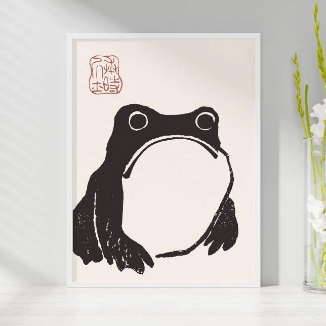 Matsumoto Hoji's Sad Frog Art Print (Creator Uploaded)
