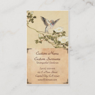Matsumoto Keibun Bird and Flower Album Zebra Finch Business Card