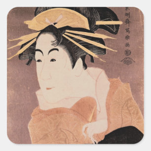 Matsumoto Yonesaburo in the role of the courtesan Square Sticker