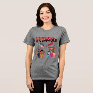 Matsuri Dreamscape grey vivid Tri-Blend Shirt