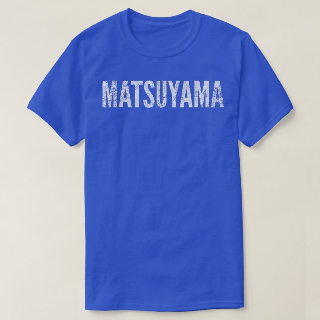 Matsuyama Japan Distressed Graphic  T-Shirt (Design Front)
