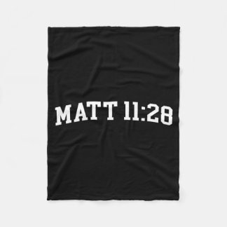Matt 11_28  fleece blanket