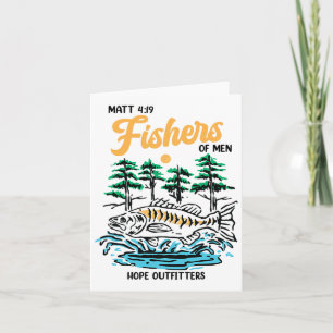 Matt 419 Fishers Of Men Christian Fishing Fathers Card