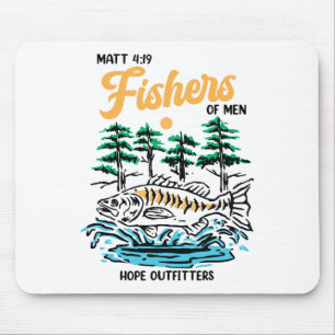 Matt 419 Fishers Of Men Christian Fishing Fathers Mouse Pad