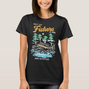 Matt 419 Fishers Of Men Christian Fishing Fathers  T-Shirt