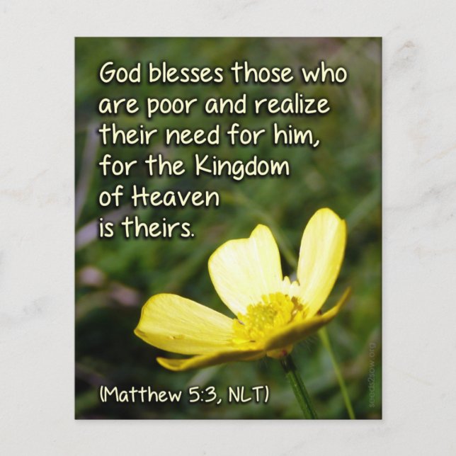 Matt 5v3 - God Blesses the Poor Flyer (Front)