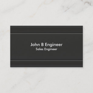 Matt black 3d horizontal border lines business card