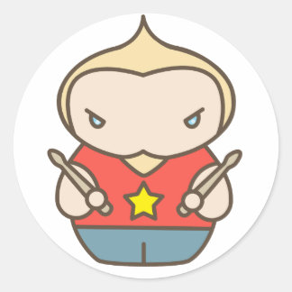 matt classic round sticker