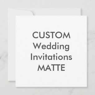 MATTE 120lb 5.25" Square Wedding Invitations