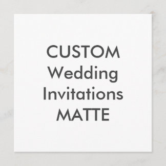 MATTE 120lb 5.25" Square Wedding Invitations