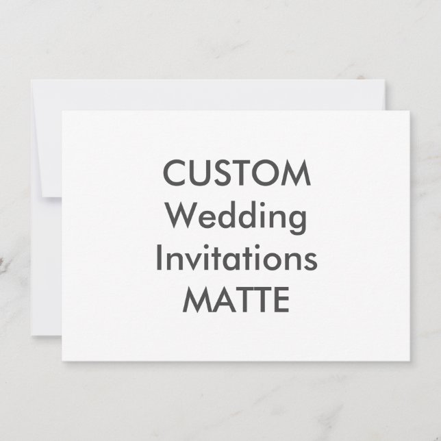 MATTE 120lb 6.25" x 4.5" Wedding Invitations (Front)