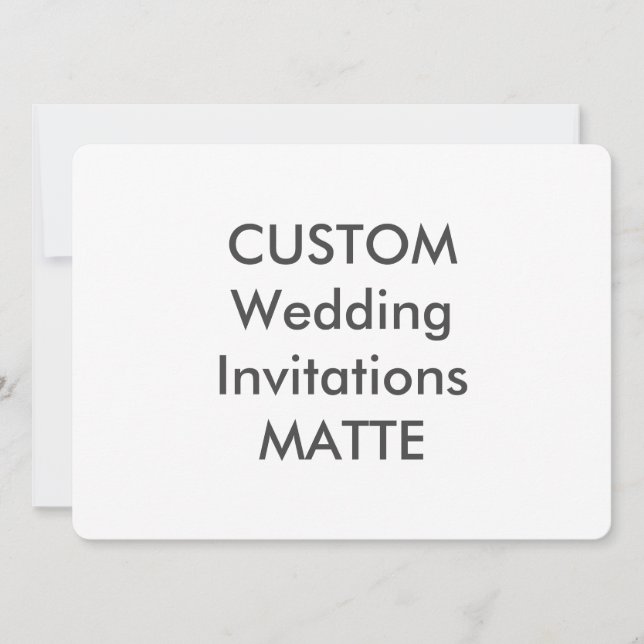 MATTE 120lb 7.5" x 5.5" Wedding Invitations (Front)