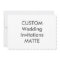 MATTE 120lb 7" x 5" Scalloped Wedding Invitations