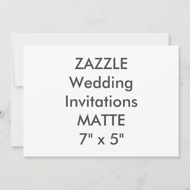 MATTE 120lb 7" x 5" Wedding Invitations (Front)