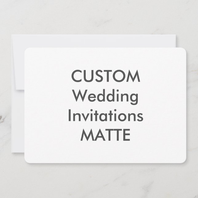 MATTE 120lb 7" x 5" Wedding Invitations (Front)