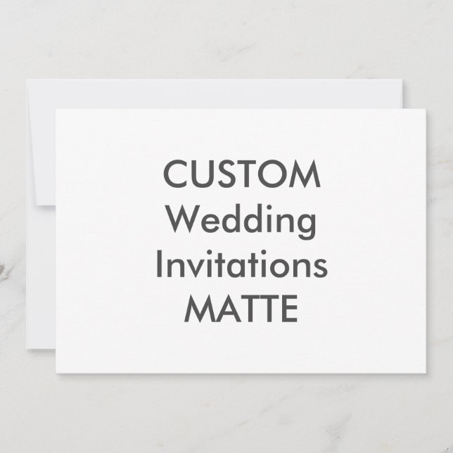 MATTE 120lb 7" x 5" Wedding Invitations (Front)