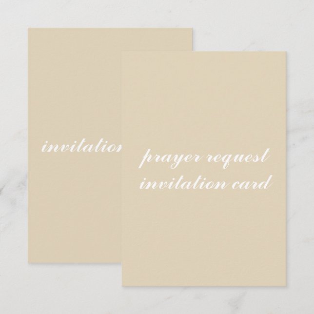 matte 3.5"x5", standard white envelope included invitation (Front/Back)