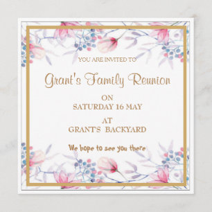 Matte 5.25" x 5.25", Standard white envelopes incl Invitation