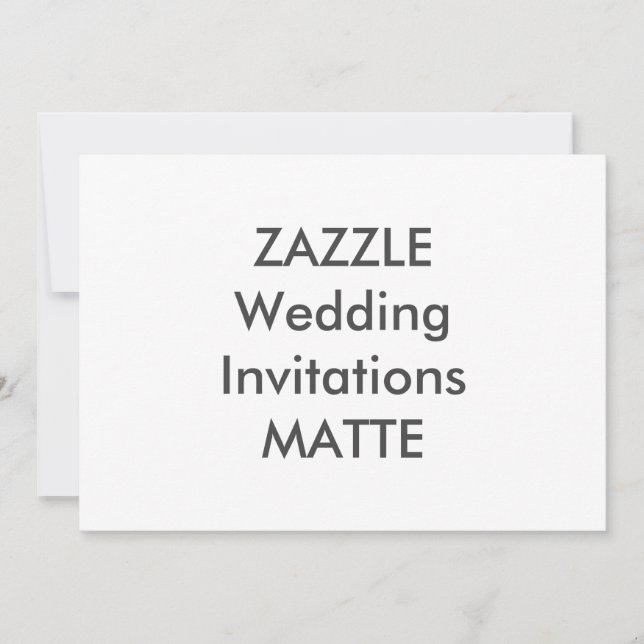 MATTE 7" x 5" Wedding Invitations (Front)