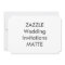 MATTE 7" x 5" Wedding Invitations