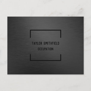 Matte Black Announcement Postcard