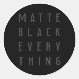 Matte Black Every Thing Tech Everything Classic Round Sticker