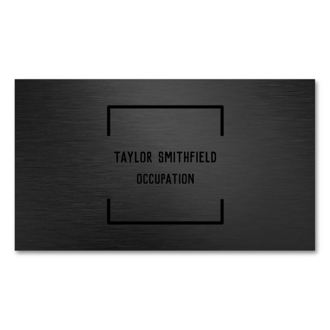 Matte Black Magnetic Business Card (Front)