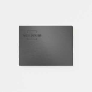 Matte Black Metal Post-it Notes