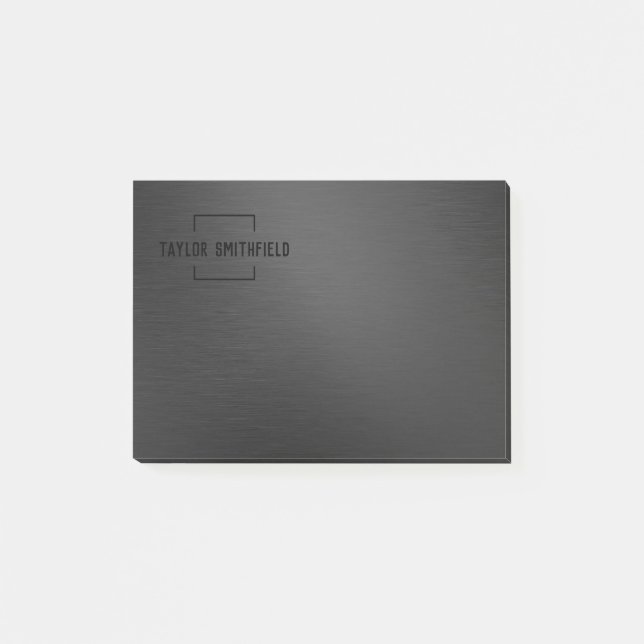 Matte Black Metal Post-it Notes (Front)