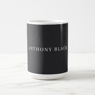 Matte Black Minimalist Plain Elegant Classical Coffee Mug