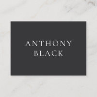 Matte Black Minimalist Plain Elegant Classical