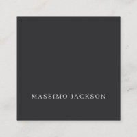 Matte Black Professional Plain Modern Elegant