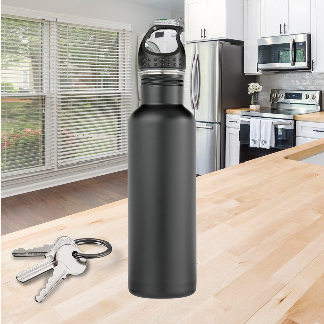 Matte Black Stainless Steel Water Bottle Add Own (Matte Black Stainless Steel Water Bottle Add Own)