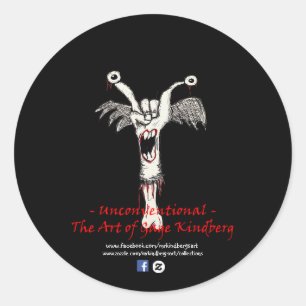 Matte Black "Unconventional" Logo Sticker #2