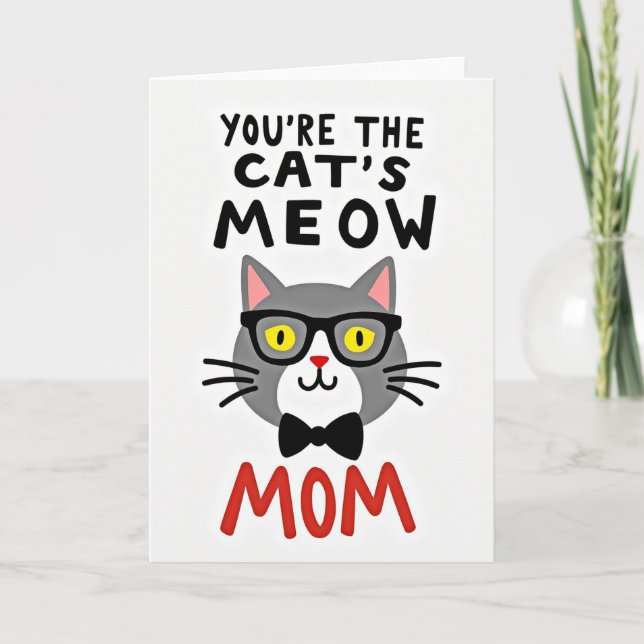 Matte Feline Great Mum Card (Front)