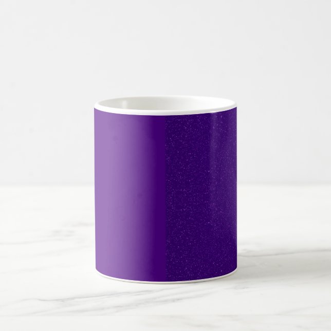 Matte & Glitter Split Purple Mug – Customisable (Center)