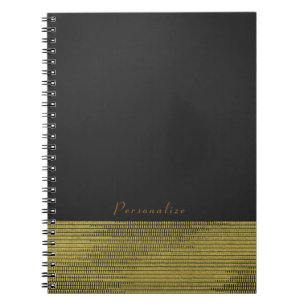 Matte Gold Modern Glam Sequins Chic Elegant Notebook