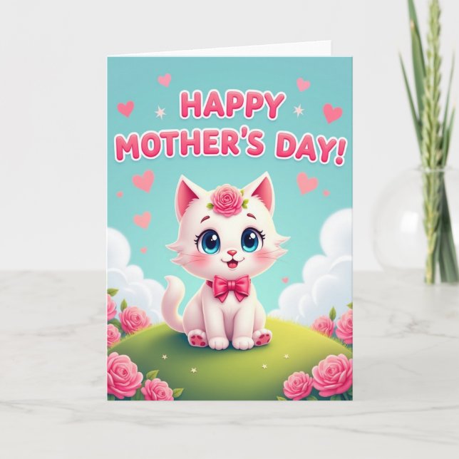 Matte Happy Day Greeting Card (Front)