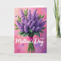 Matte Lavender Bouquet Card